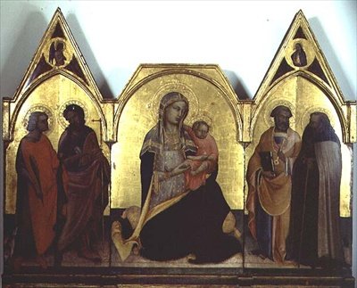 Panna pokora, triptych od (c.1370 1425) Lorenzo Monaco
