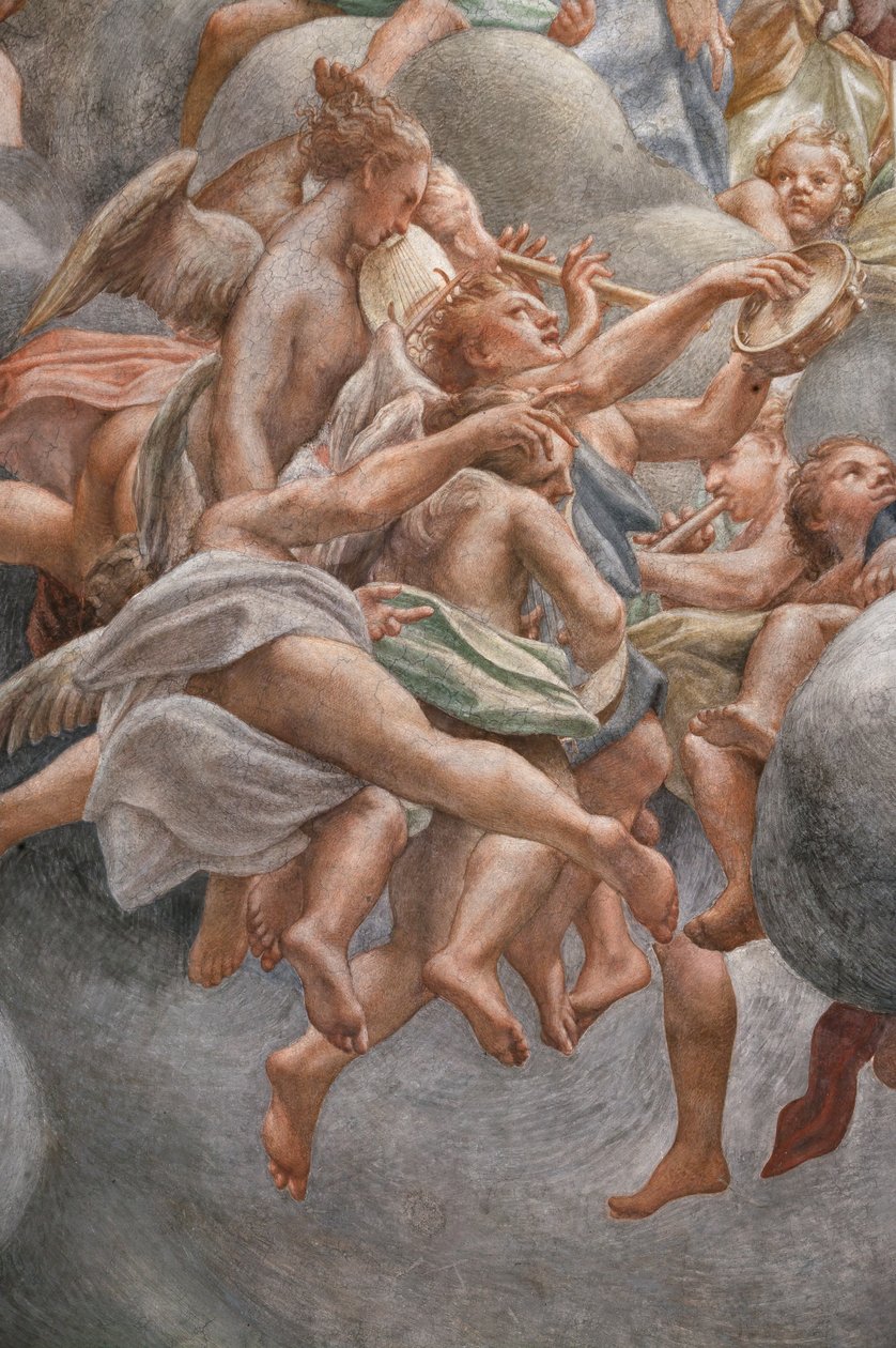 Úhly hrající na hudební nástroje, , detail 3660852 od (c.1489 1534) Correggio