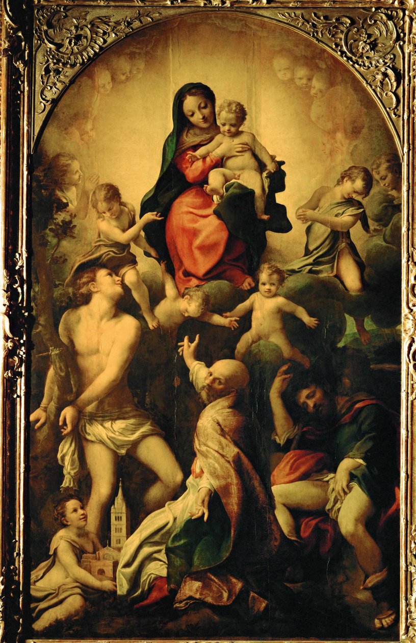 Madona svatého Šebestiána ... od (c.1489 1534) Correggio
