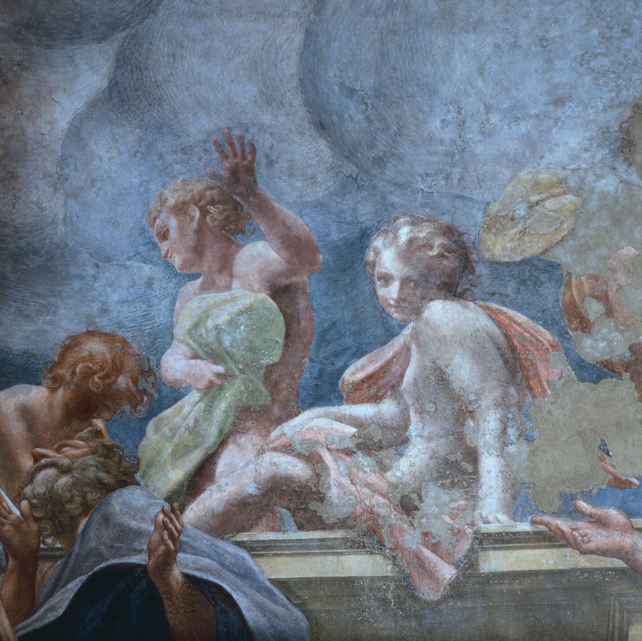 Dospívající, Antonio Allegri Da Correggio (1489-1534), freska, katedrála Dóm Parma, Itálie od (c.1489 1534) Correggio