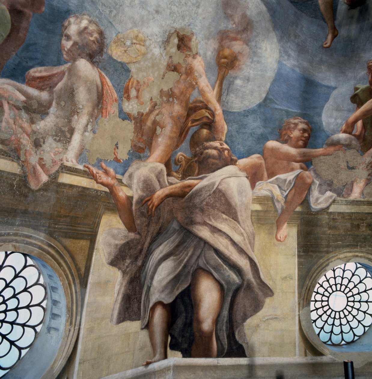 Ephebes, detail z Nanebevzetí Panny Marie od (c.1489 1534) Correggio