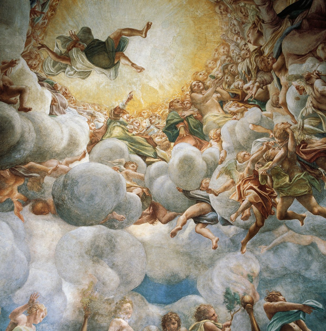 Eva a Marie na vzestupu, detail z Nanebevzetí Panny Marie od (c.1489 1534) Correggio