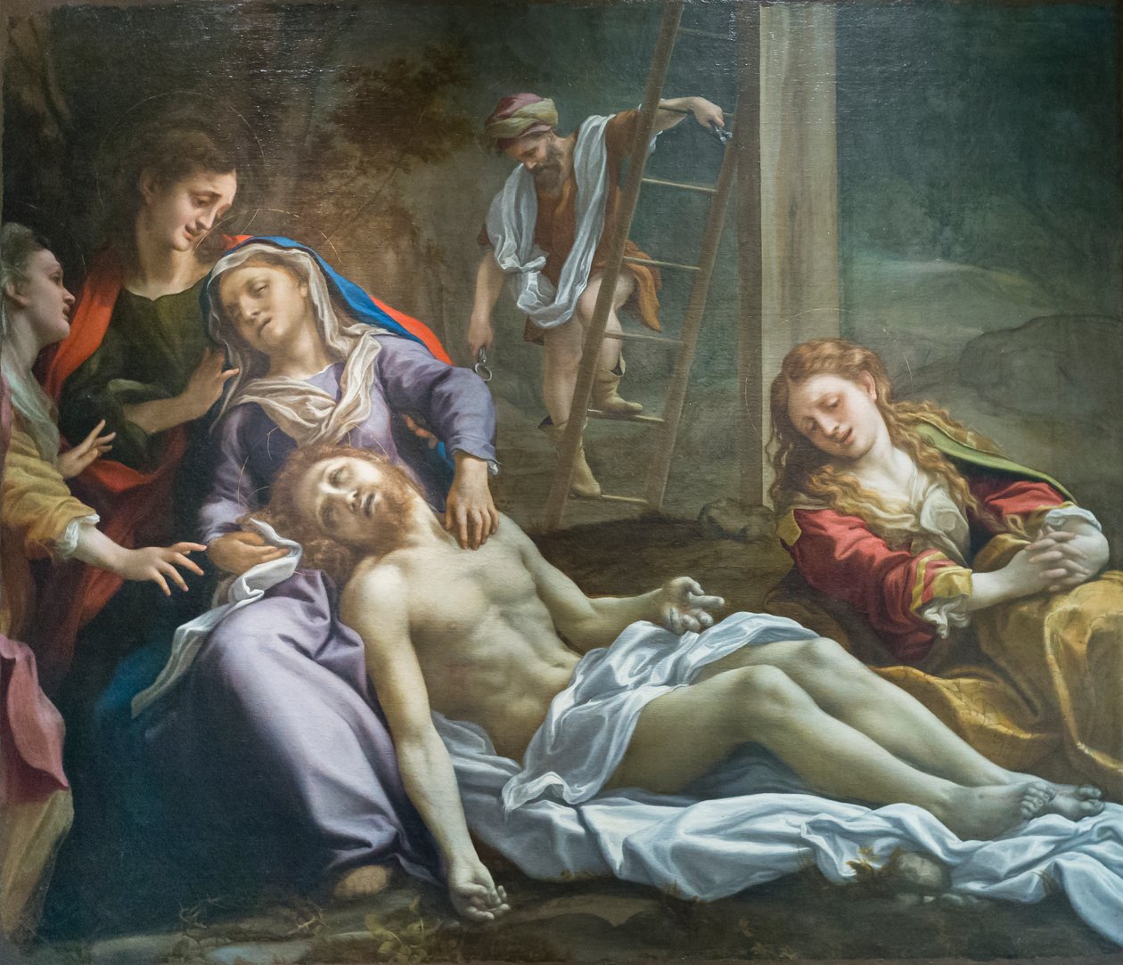 Oplakávání Krista, asi 1524 (olej na plátně) od (c.1489 1534) Correggio