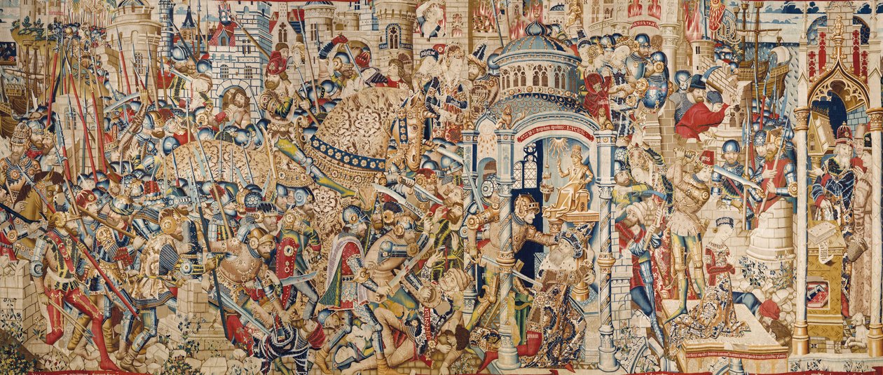 The Trojan War: The Destruction of Troy, c.1470 (tapisérie) od (fl.1450 75) Master of Coetivy