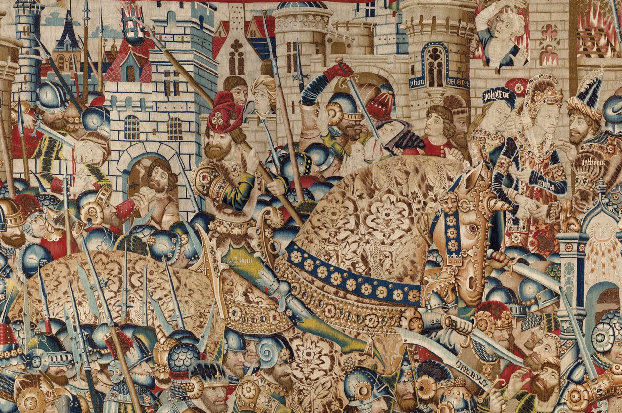The Trojan War: The Destruction of Troy, c.1470 (tapisérie) od (fl.1450 75) Master of Coetivy