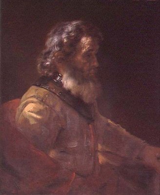 Starý válečník (olej na plátně) od (follower of) Rembrandt Harmensz. van Rijn