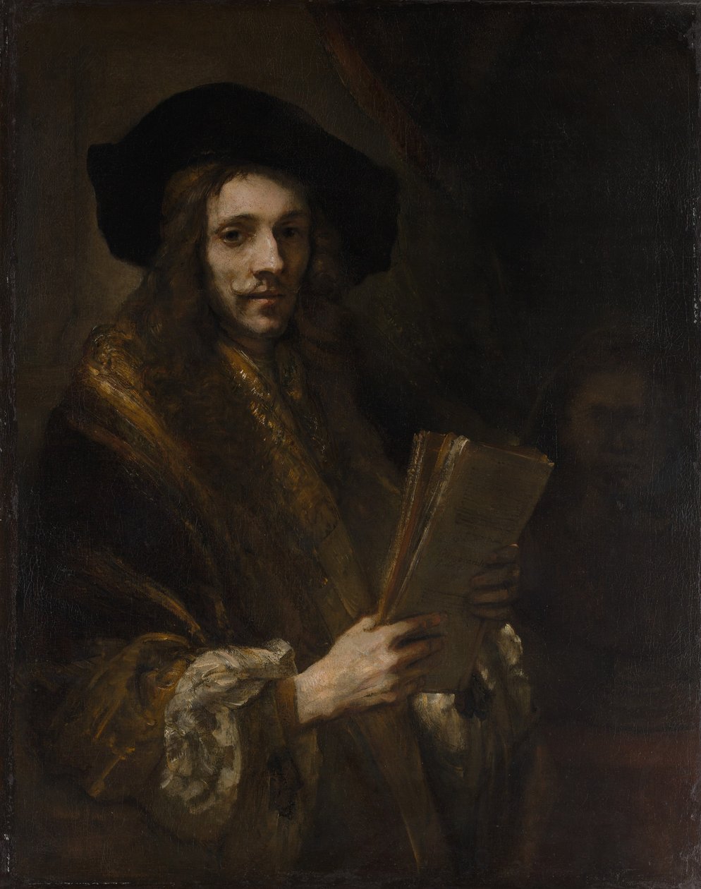 Portrét muže ("The Auctioneer"), cca 1658-62 (olej na plátně) od (follower of) Rembrandt Harmensz. van Rijn