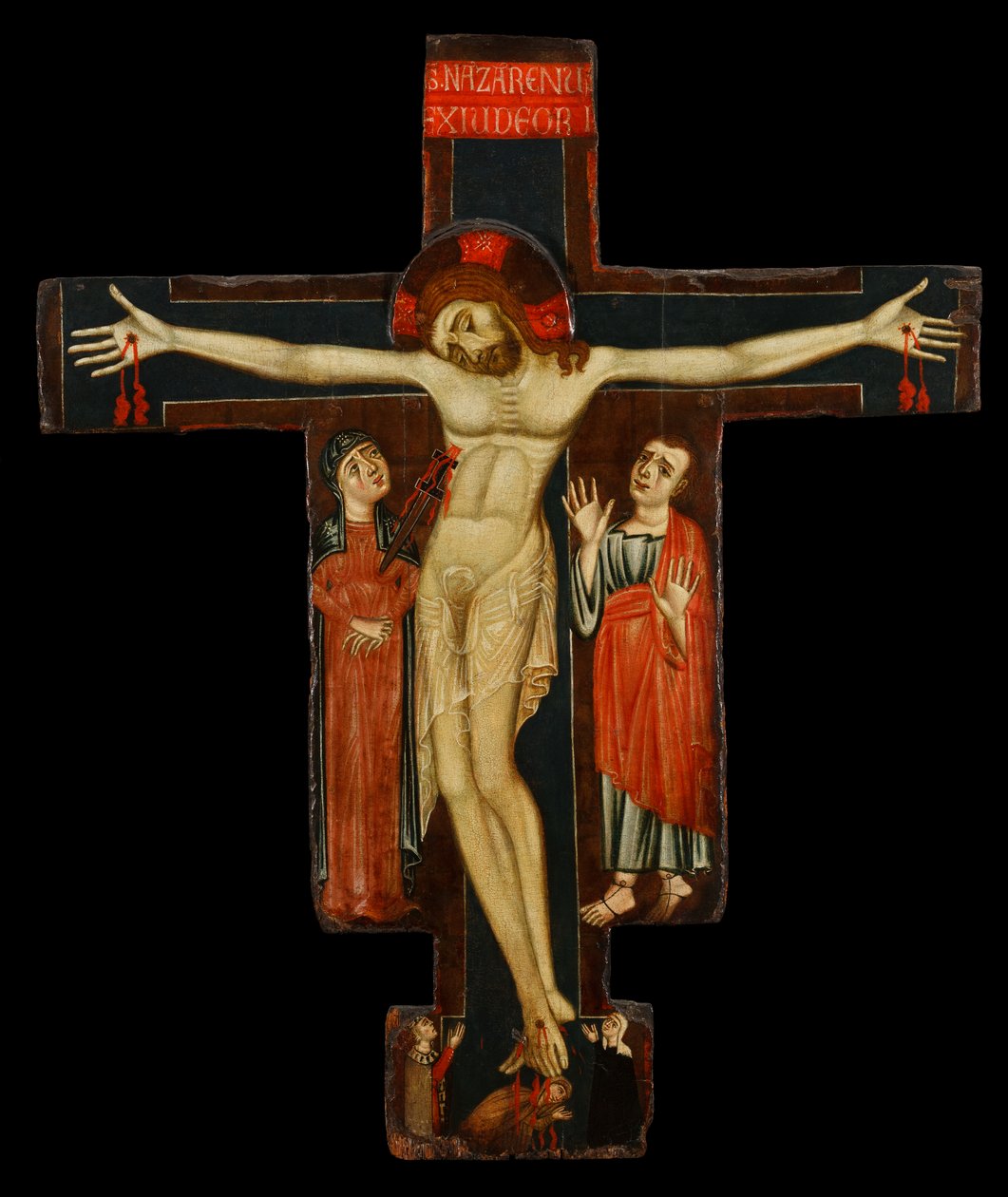 Krucifix, konec 1200 (tempera na panelu) od (studio) Master of the Magdalene Altarpiece