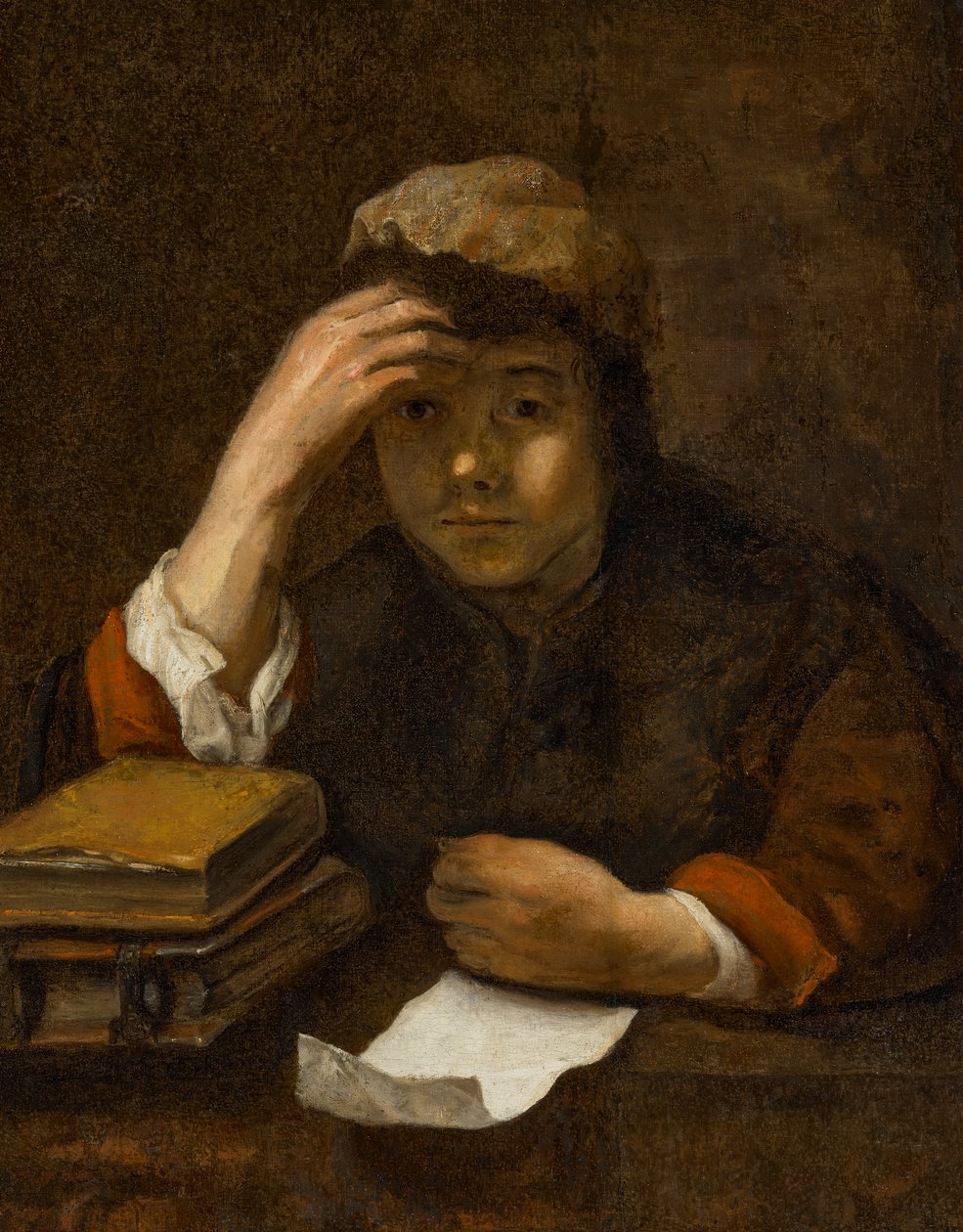 Chlapec si čte (olej na plátně) od (studio of) Rembrandt Harmensz. van Rijn