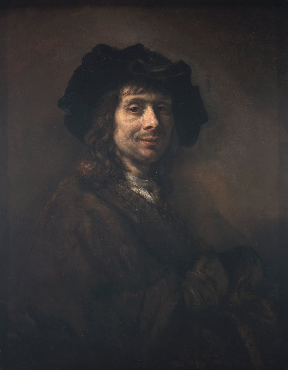 Portrét mladého muže (snad umělce) 1661-62 (olej na plátně) od (studio of) Rembrandt Harmensz. van Rijn