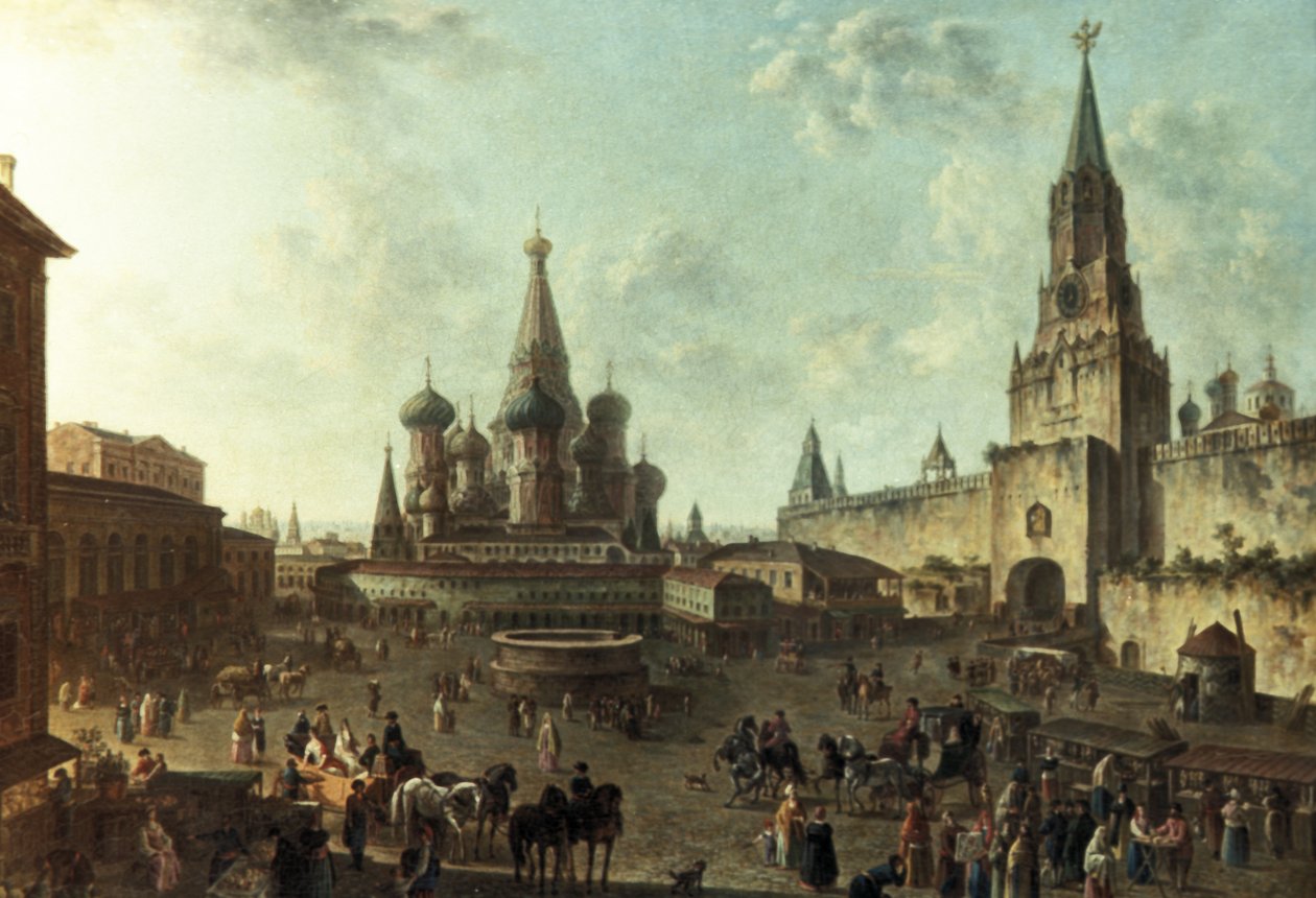 Olejomalba Rudého náměstí v Moskvě od Fjodora Alexejeva (1801). od Unknown