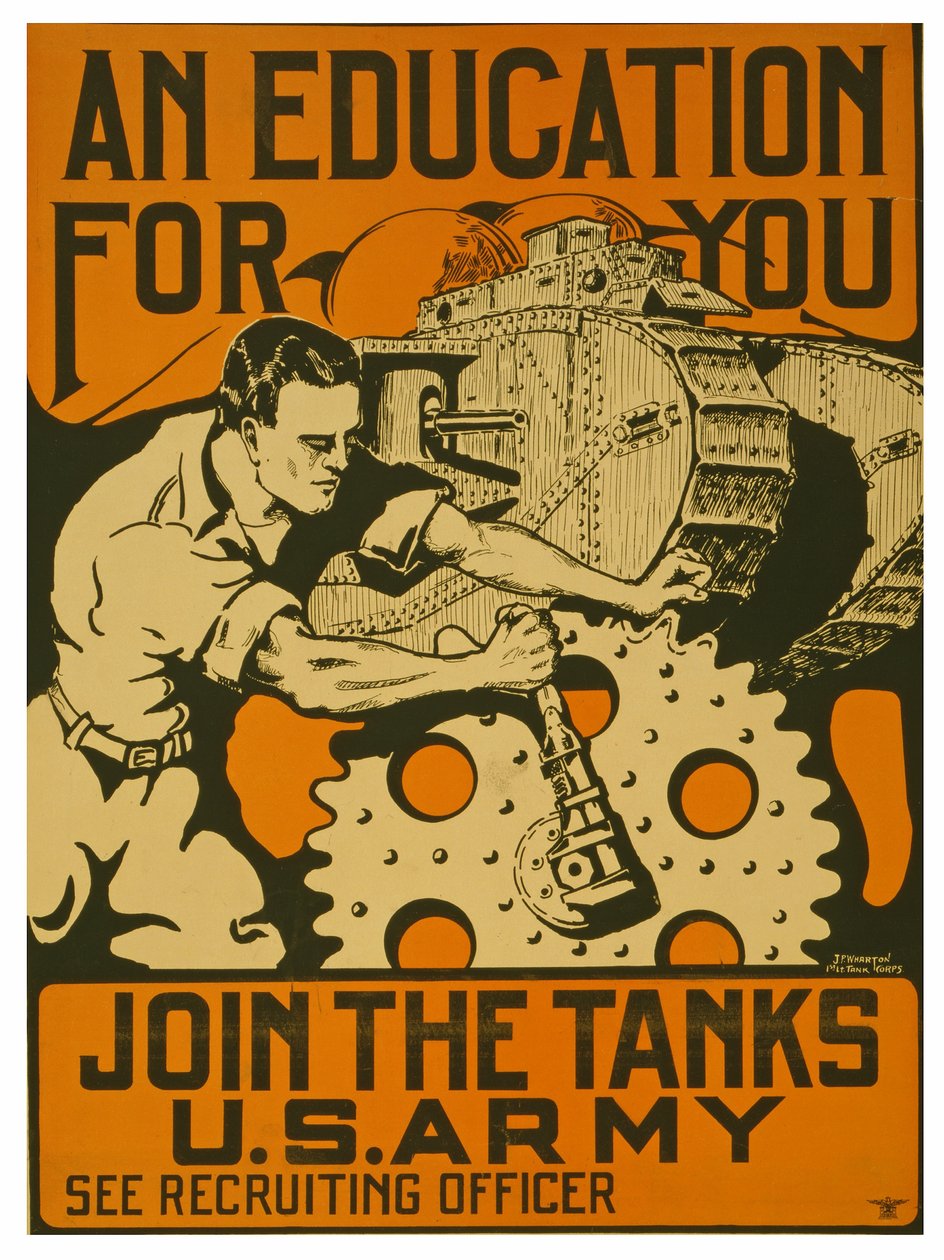 Vzdělávání pro vás, připojte se k tankům US Army, 1919 od Unknown