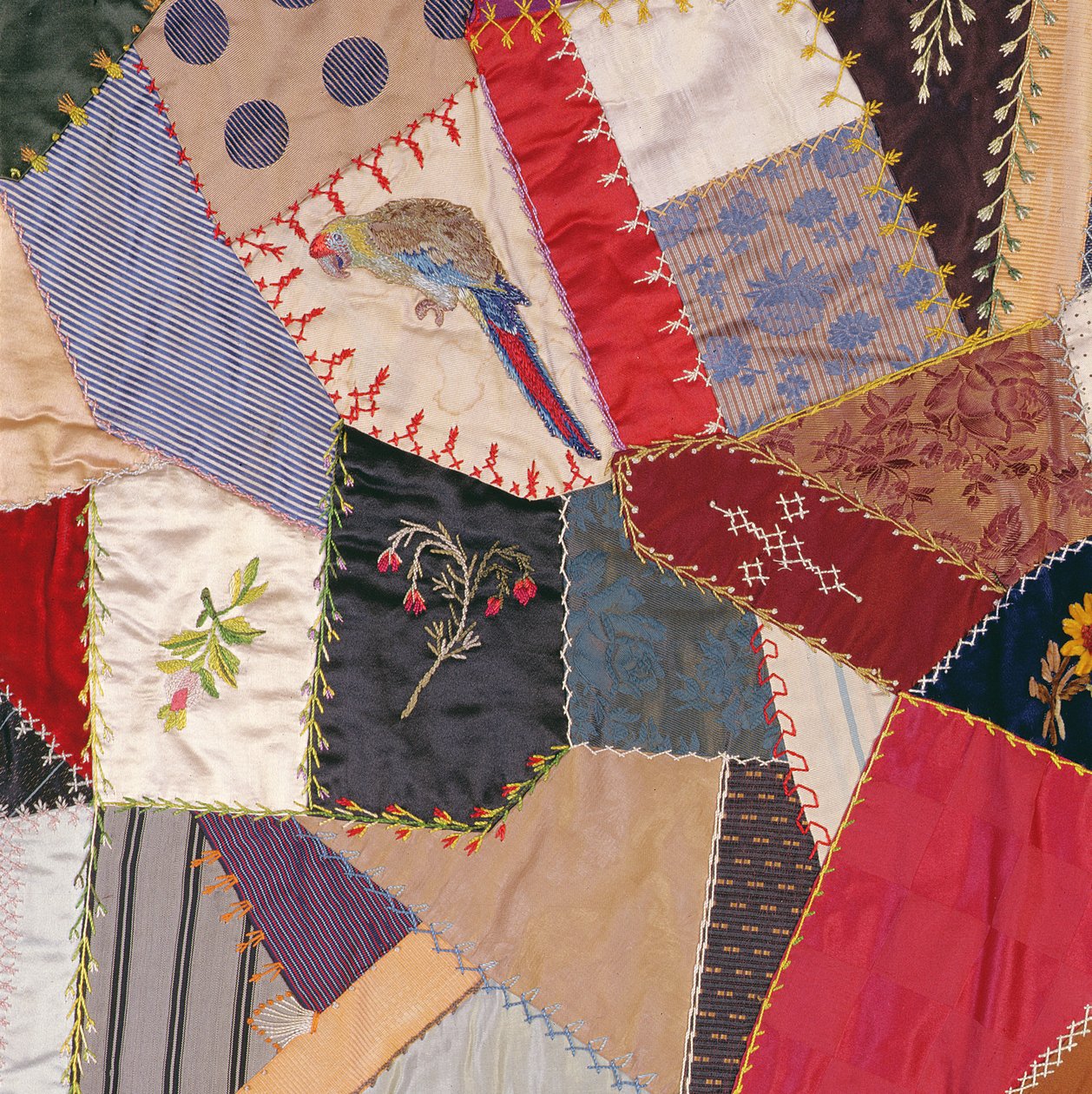 Crazy quilt, 1887 (textil) (detail) od Unknown