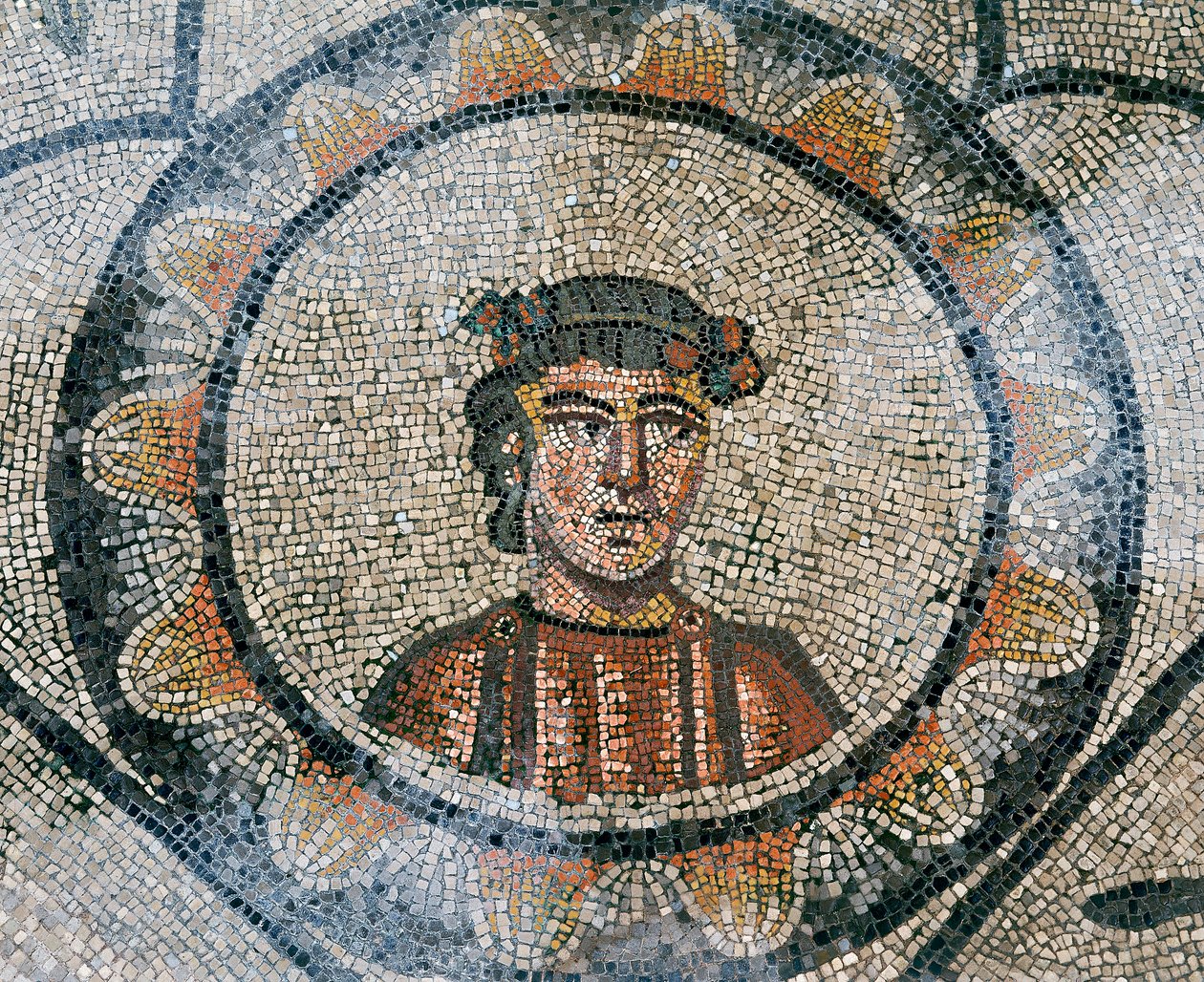 Detail podlahy raně křesťanské baziliky Aquileia, Udine od Unknown
