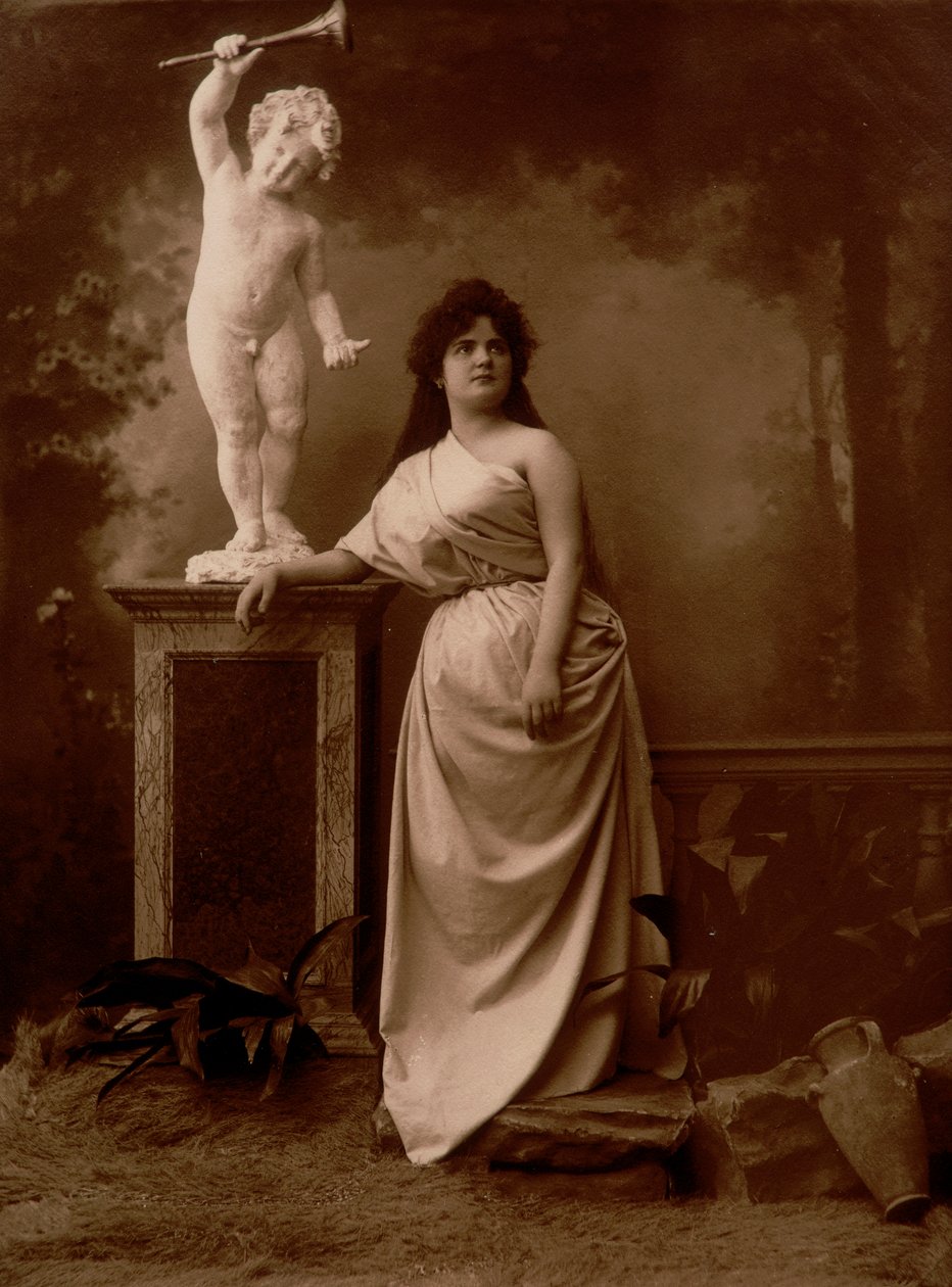 Dramatická herečka - Alegorie charity od Unknown