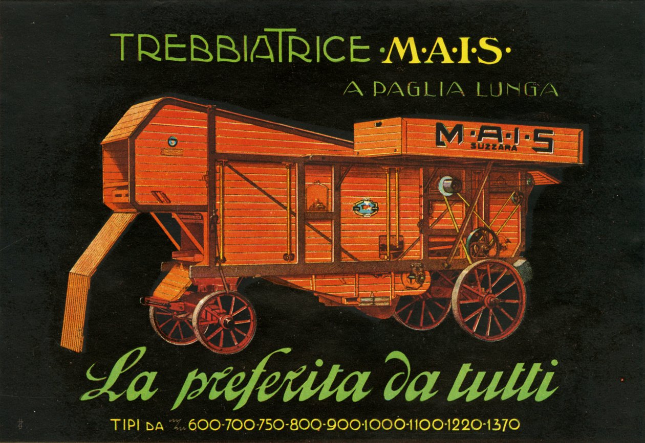 Zemědělské stroje. Suzzara, 1925 od Unknown