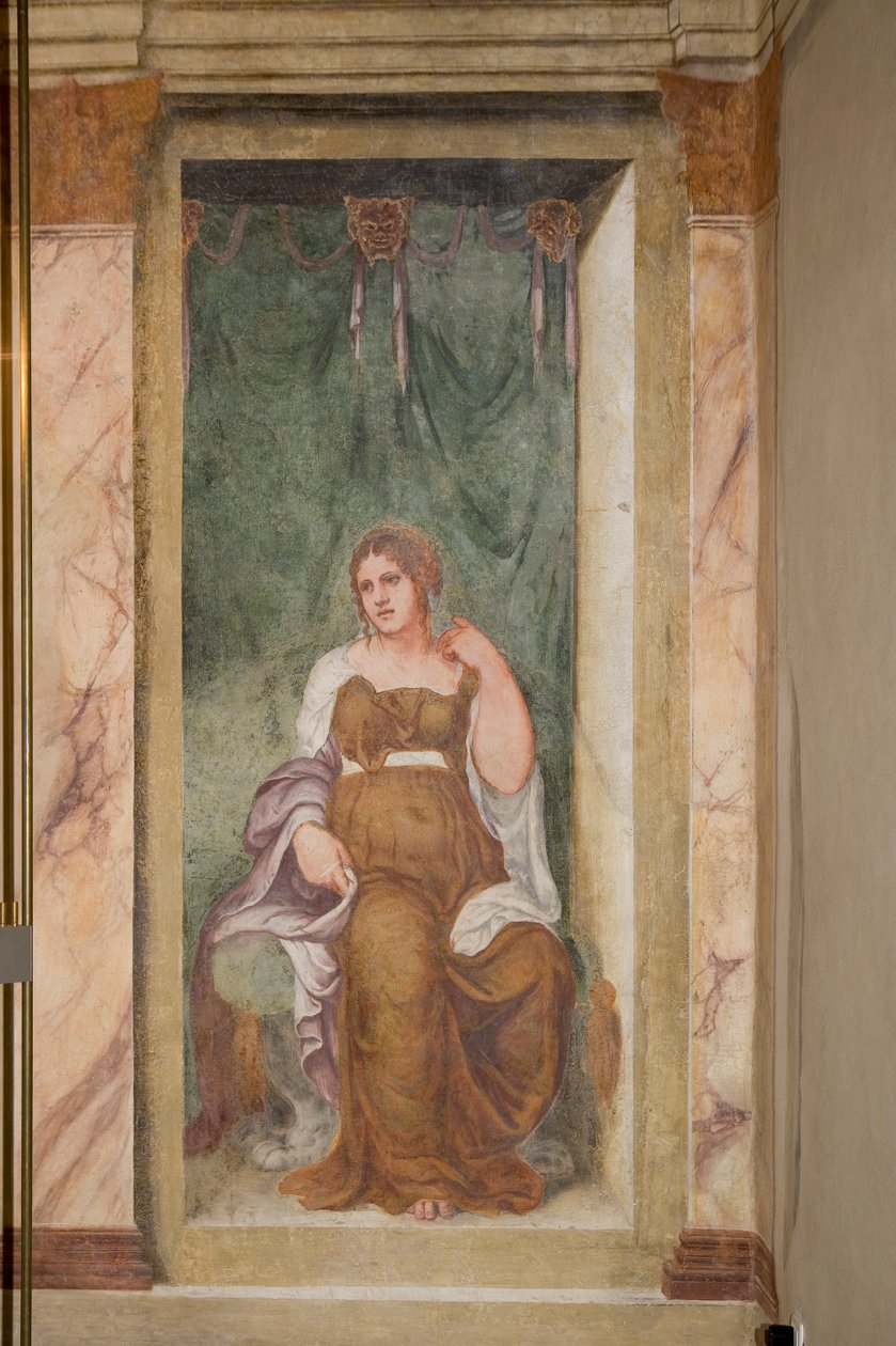 Fresco, Villa dei Vescovi, Luvigliano, Veneto, Itálie od Unknown