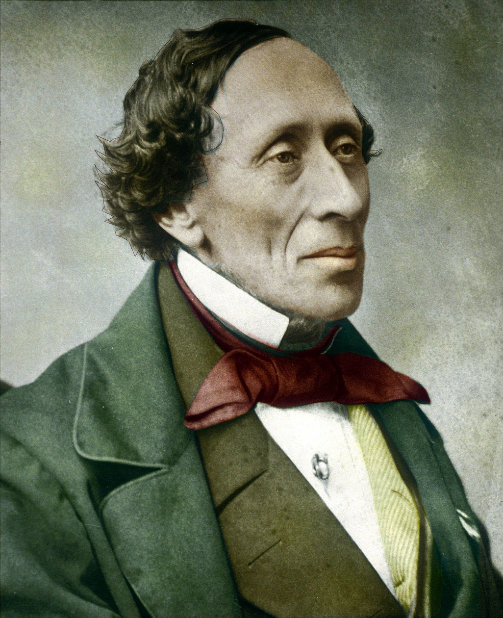 Hans Christian Andersen, 60. léta 19. století (barevné foto) od Unknown