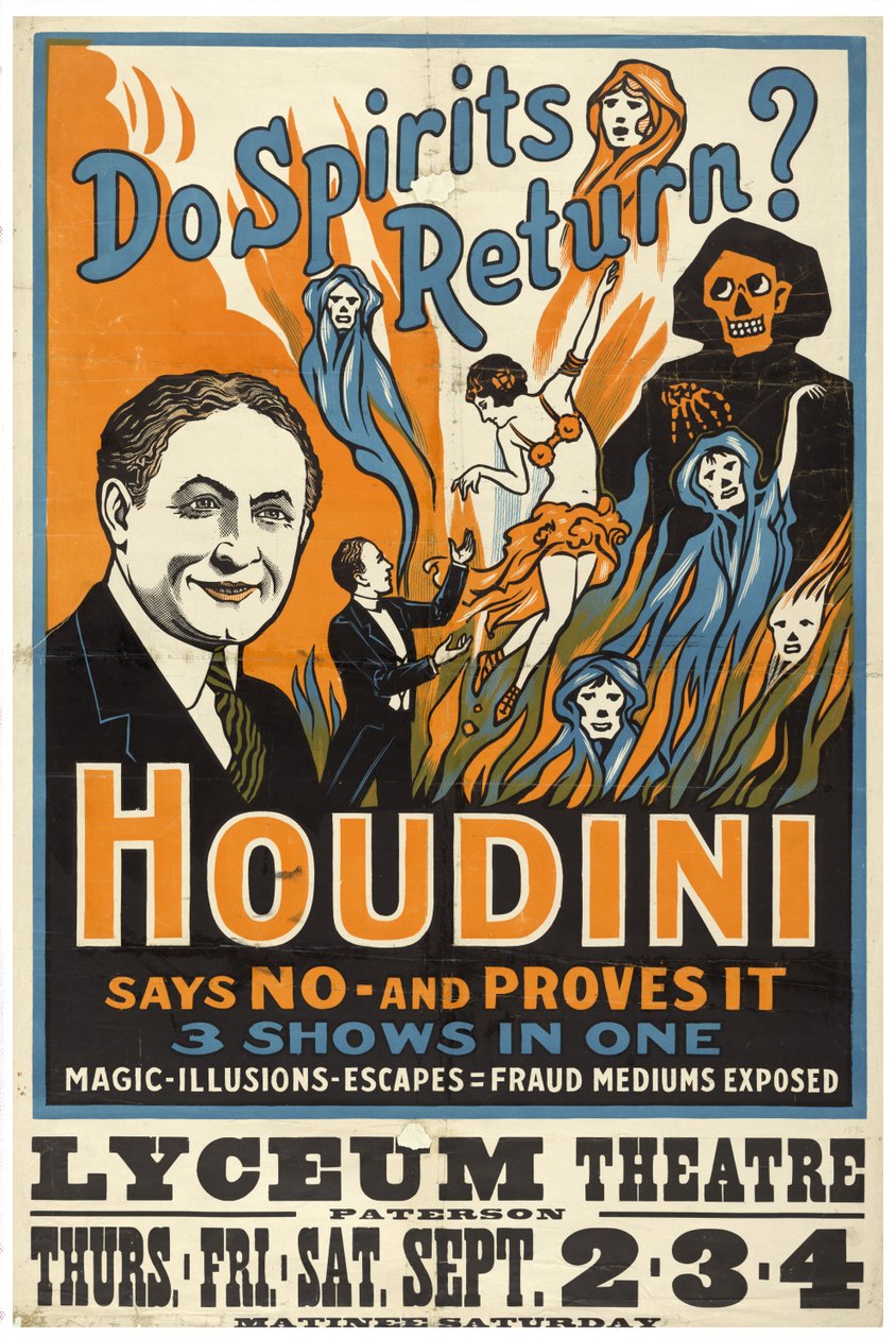 Harry Houdini, Vracejí se duchové? c.1909 od Unknown