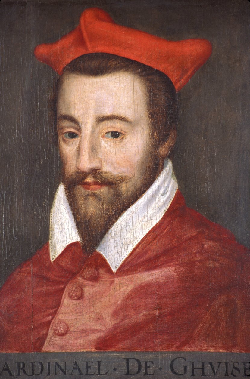Indre & Loire N* 026 - Chateau dAzay-le-Rideau - Pokoj N* 4 - Portrét kardinála z Guise (Ludvíka II. Lotrinského, nazývaného kardinál z Guise a poté Lotrinského, 1555-1588) od Unknown