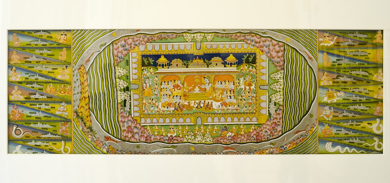 Marwar malba: Mandaly Šivy, palácové muzeum Mehrangarh Fort, Jodhpur, Rádžasthán, Indie od Unknown