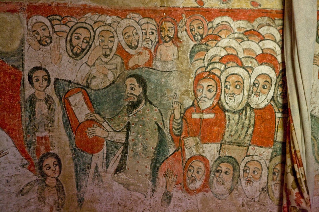 Křesťanská církev Narga Selassie, ostrov Dek, jezero Tana, region Gondar, Etiopie, Afrika od Unknown