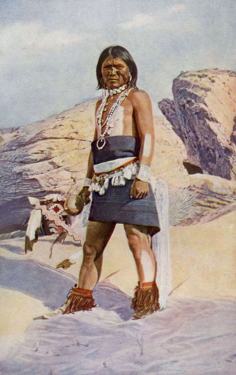 Severní Amerika. Hadí tanečník Hopi z Arizony. 1920 od Unknown