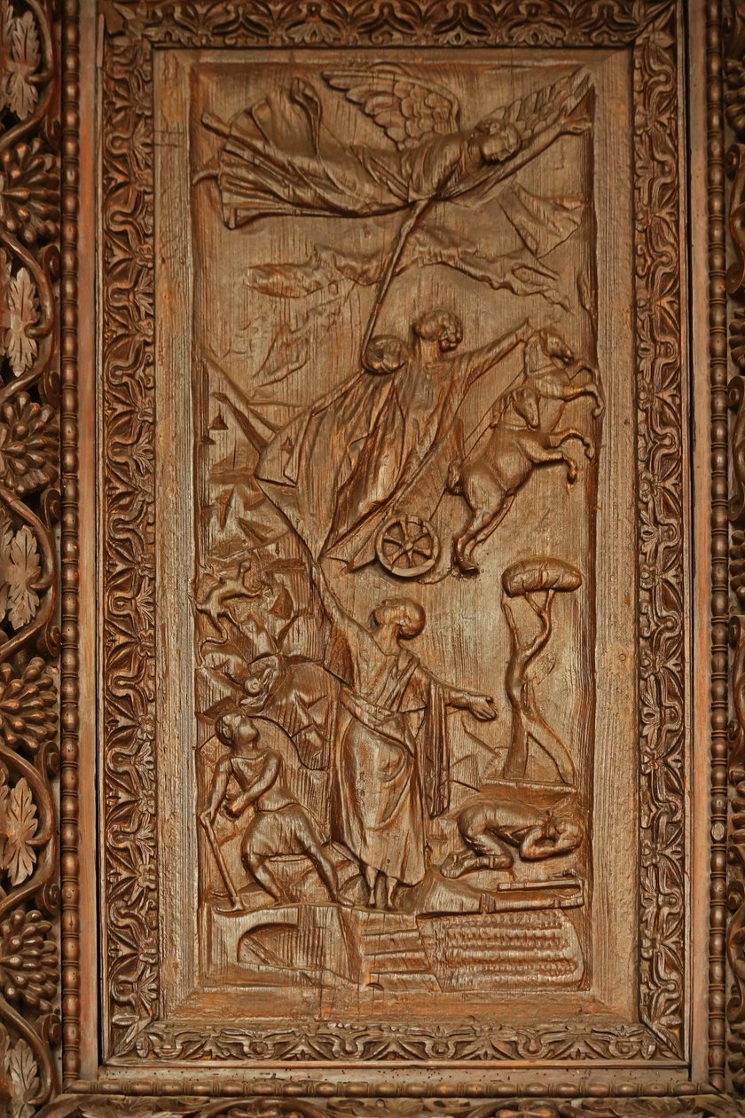 Panel ze dveří 5C: Nanebevstoupení Eliáše od Unknown