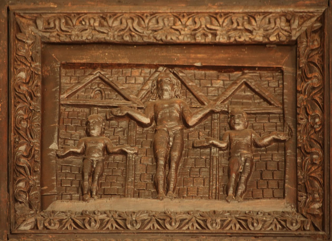 Panel z 5C dveří: Crucifixion Orans od Unknown