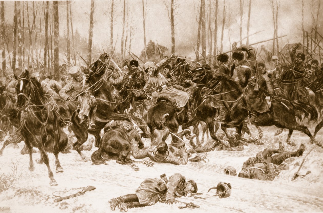 Pruská jízda proti kozákům Donů: 1914-19, divoké střetnutí na Dněstru. od Unknown