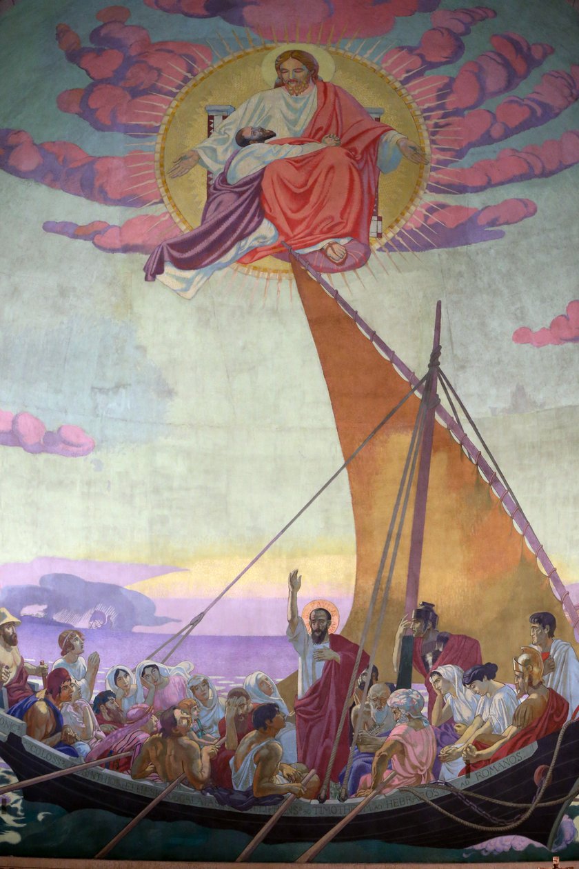 Kostel svatého Pavla, Život svatého Pavla, Obraz Maurice Denise, Ženeva, Švýcarsko, od Unknown