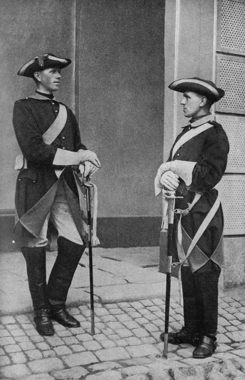 Švédsko. Odvážní švédští strážci královského majestátu. 1920 od Unknown