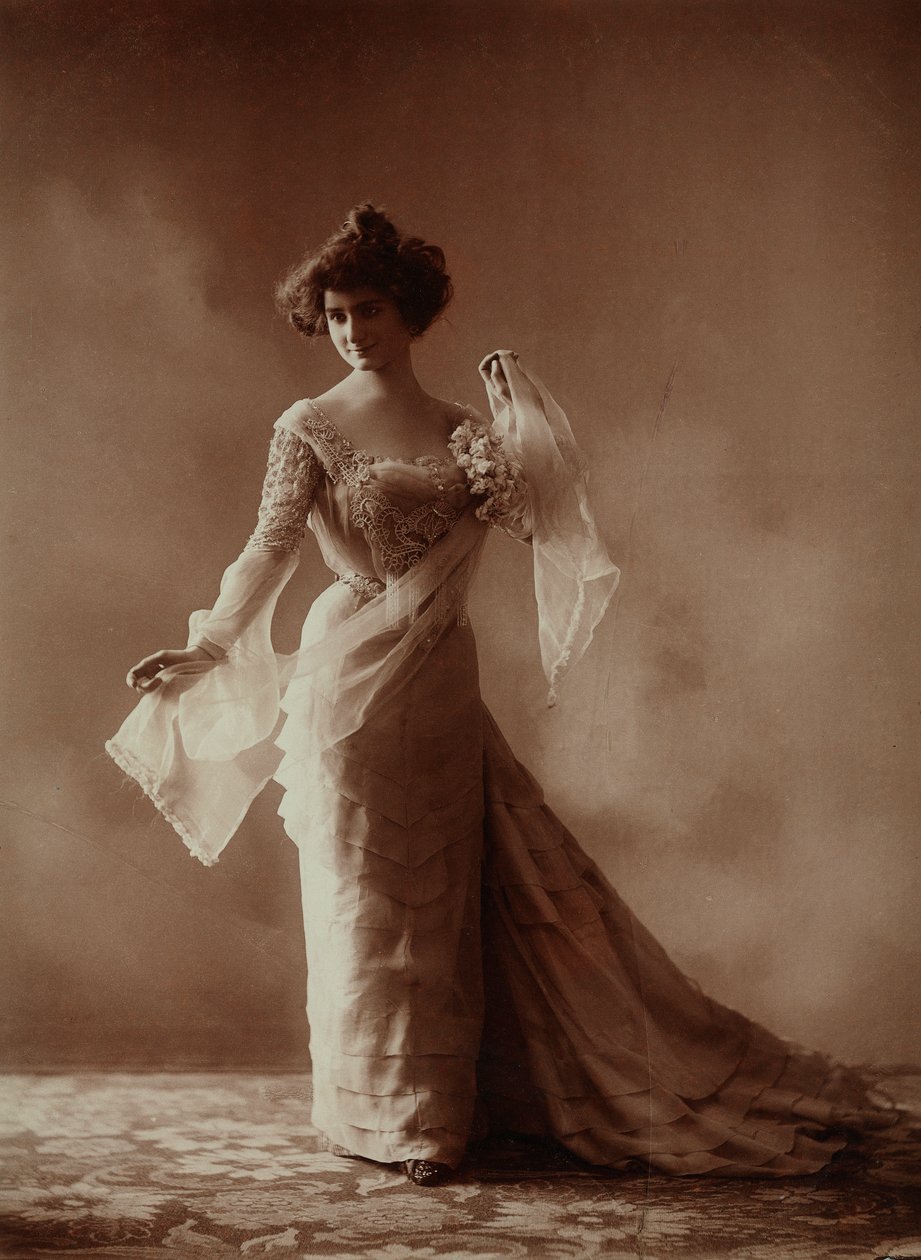 Divadelní herečka - Lady of Via Serragli (jaké krásné stvoření!) od Unknown