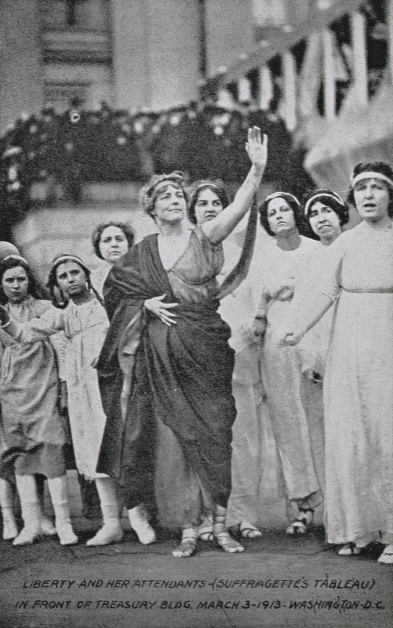 Ženy a děti vystupující ve volebním tablo, 3. března 1913 od American Photographer
