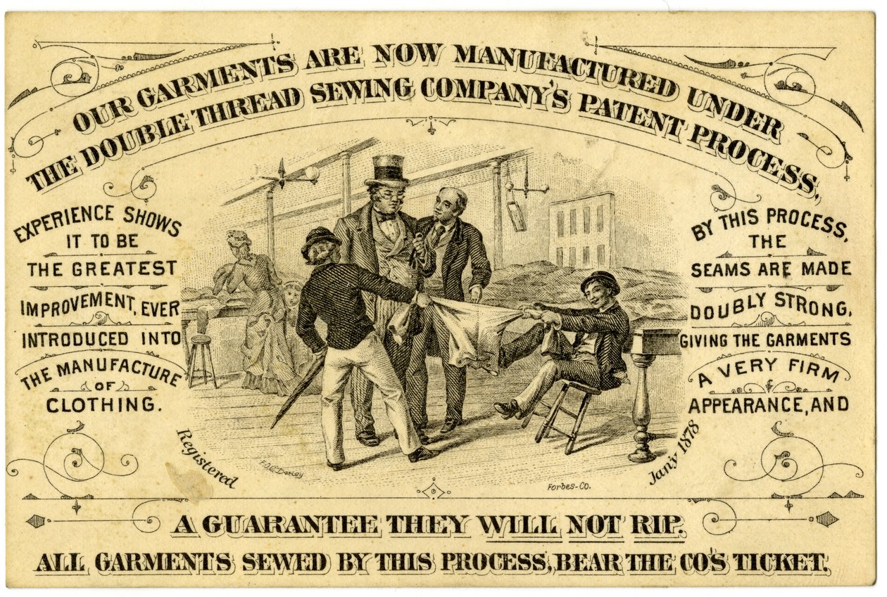 Patentový proces A. Levy Brothers, obchodní karta recto (litho [obchodní karta]) od American School