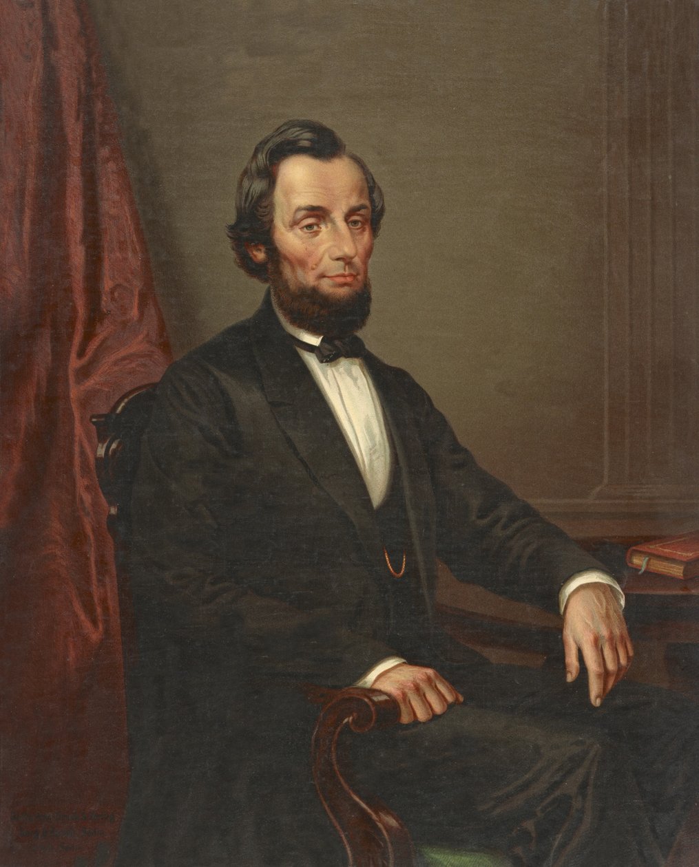 Abraham Lincoln, hospoda. kolem roku 1860 od American School