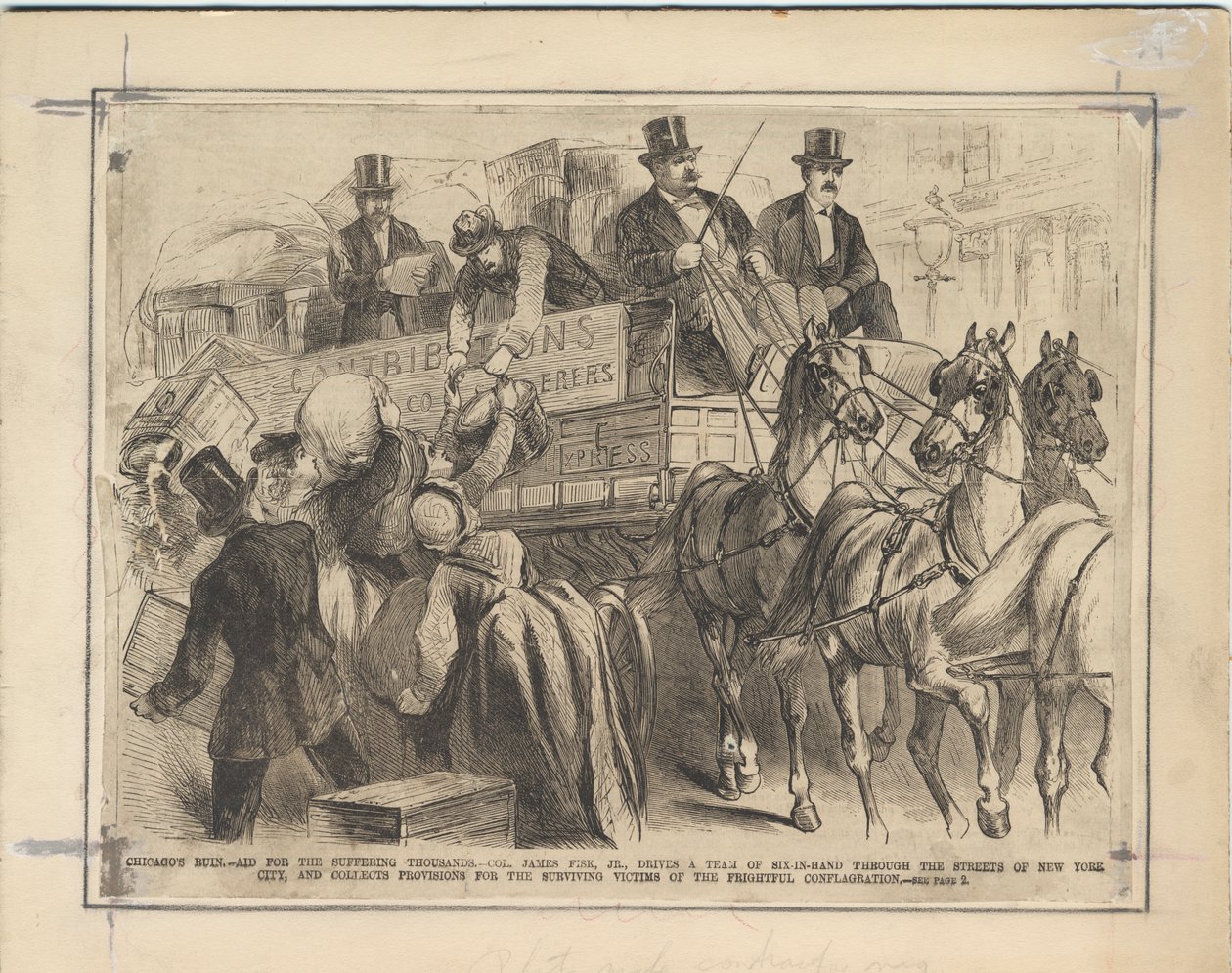 Chicagos Ruin - Pomoc pro trpící tisíce, 1871 od American School