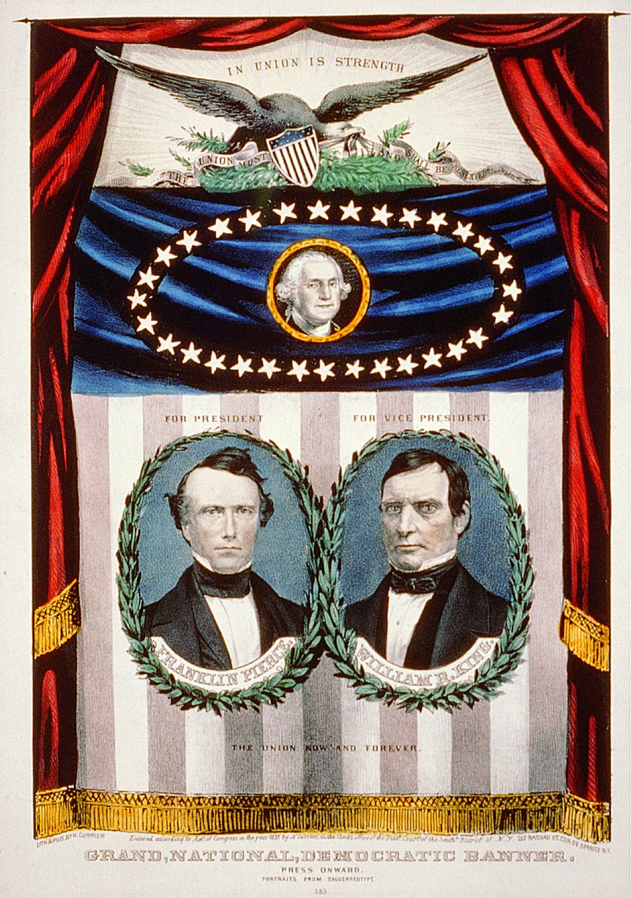 Transparent demokratické prezidentské kampaně, 1852 od American School