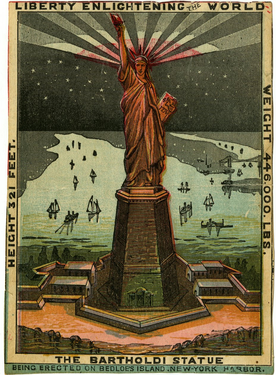 Liberty Enlightening the World, c.1880 (barevná dřevorytina) od American School