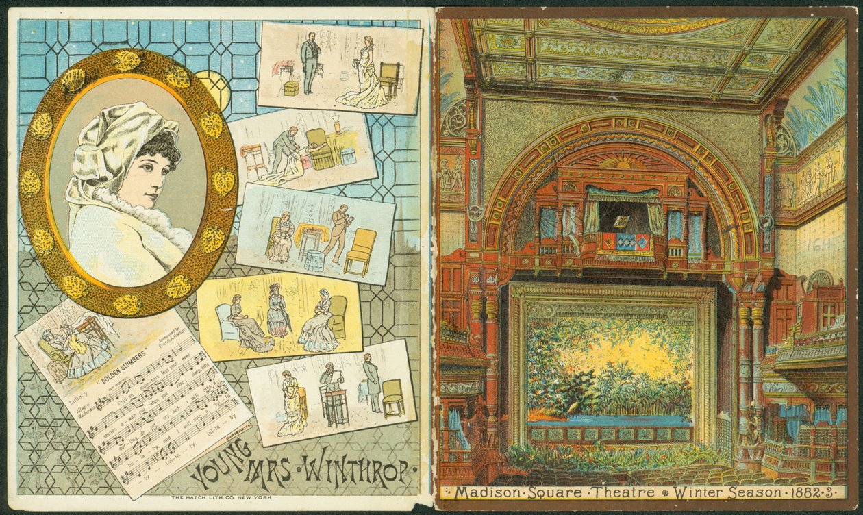 Madison Square Theatre, zimní sezóna 1882-83, program pro mladou paní Winthrop. [obálka], 1882 od American School