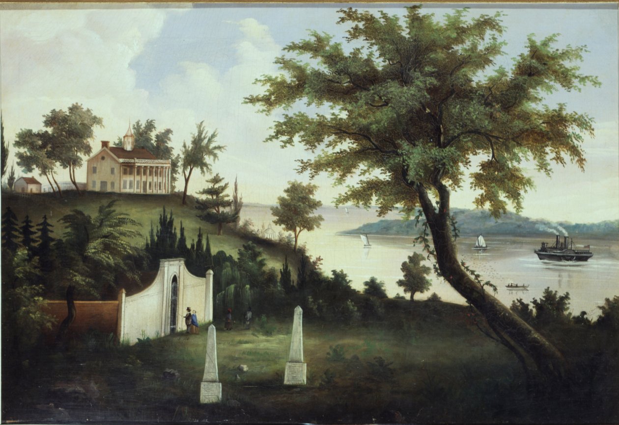 Mount Vernon, domov George Washingtona, na řece Potomac, c.1860 od American School
