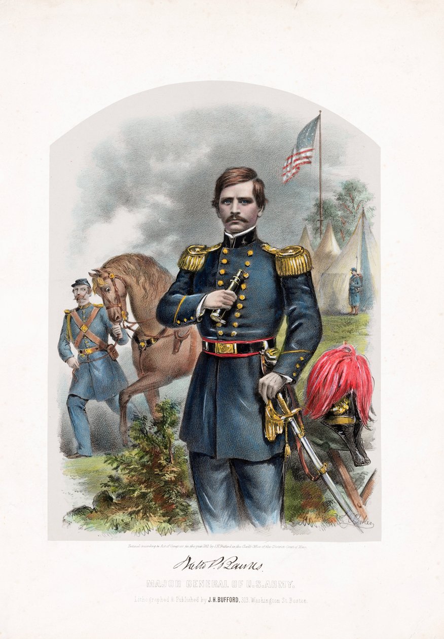 Nathaniel P. Banks, generálmajor U.S. Army, hospoda. 1861 od American School