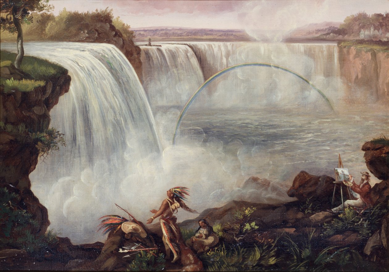 Niagarské vodopády, kolem 1840-50 od American School