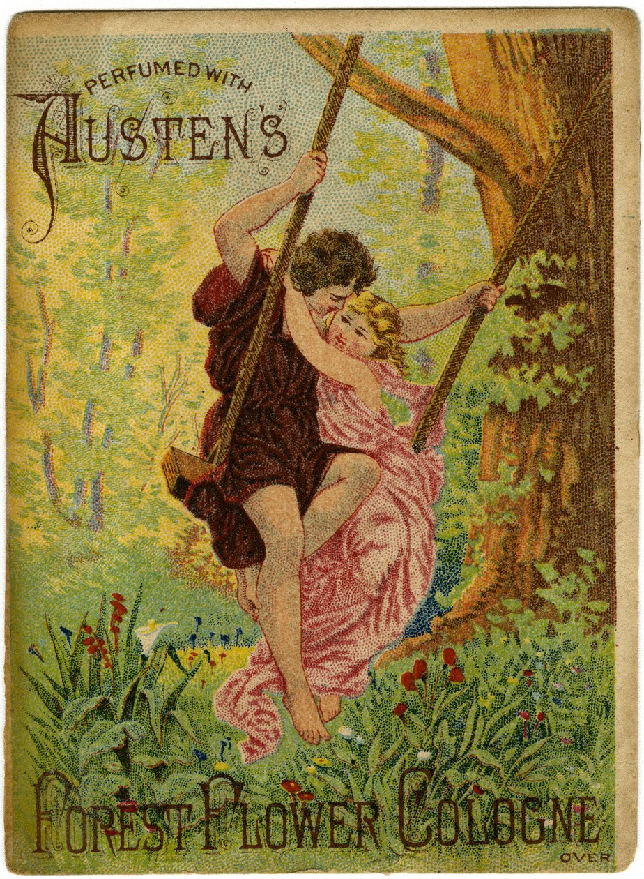 Parfémováno Austens Forest Flower Cologne; S.B, Cooper, obchodník s drogami? [vizitka] od American School