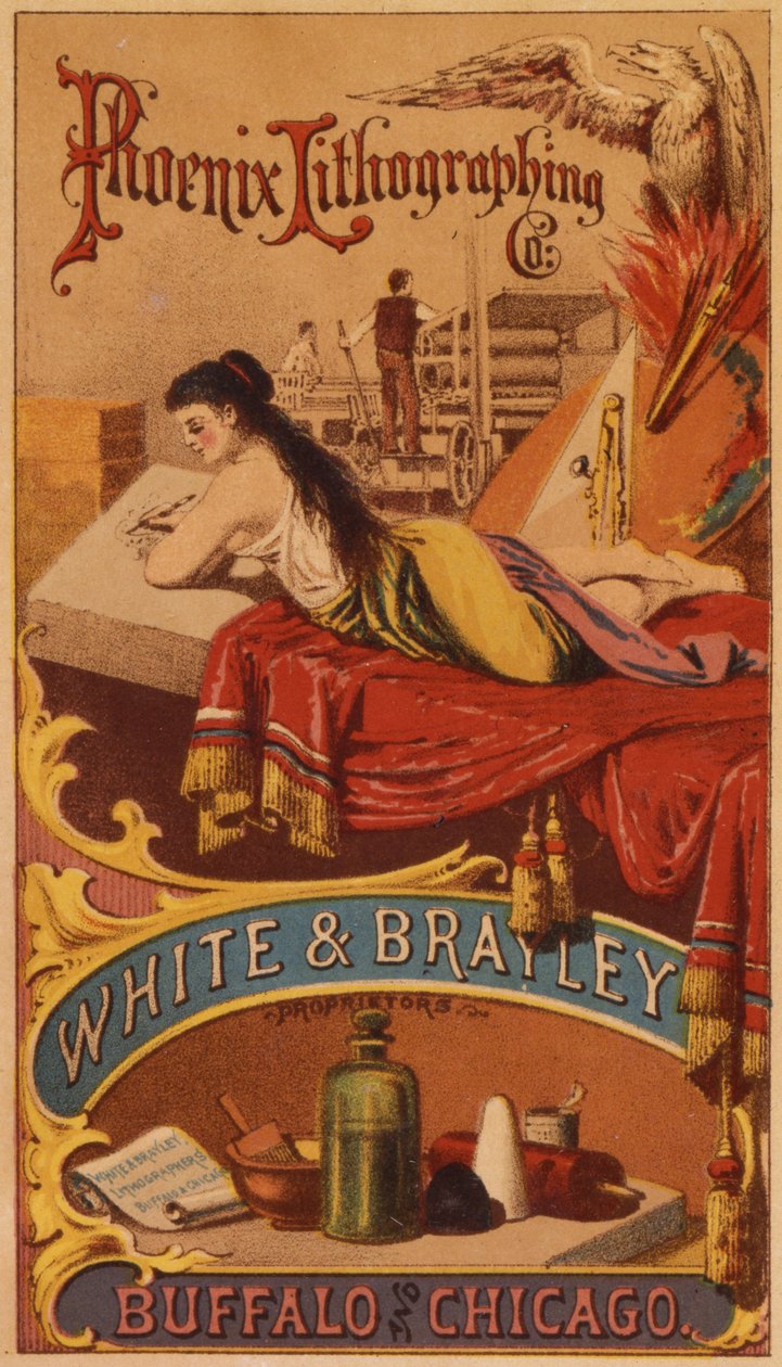 Phoenix Lithographing Co., White & Brailey Proprietors, Buffalo a Chicago (barevné lito [obchodní karta]) od American School