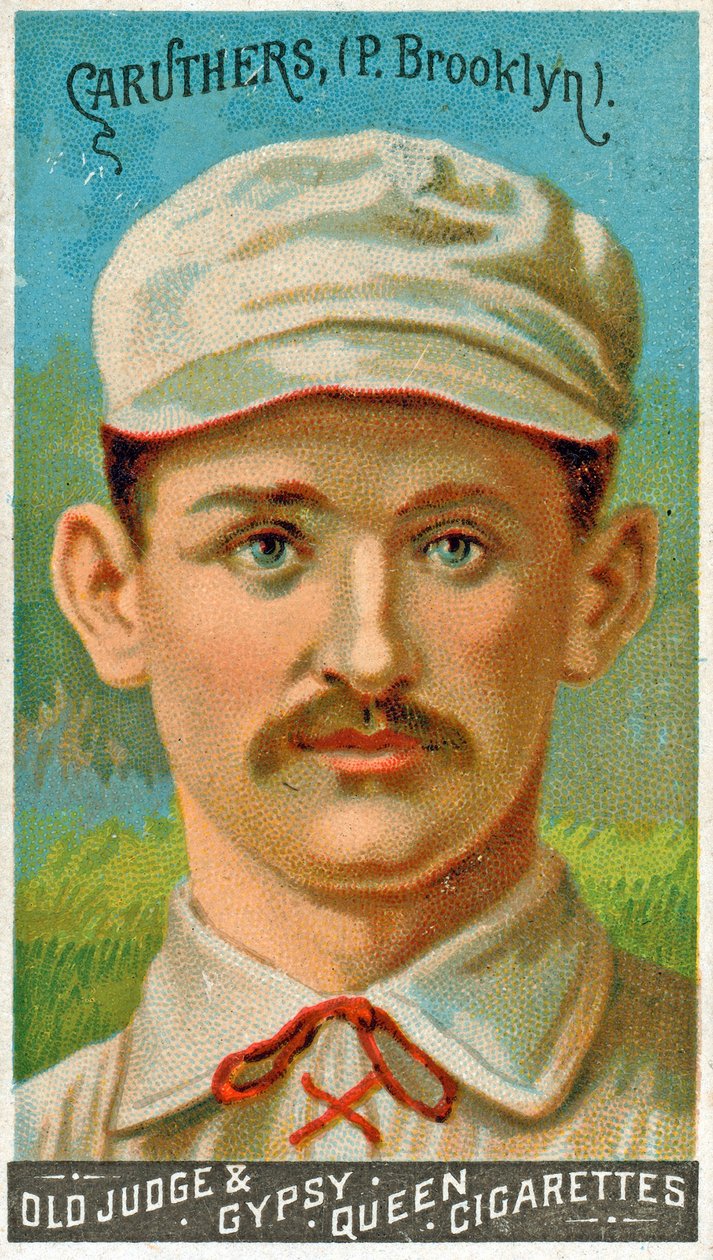 Portrét Boba Carutherse, Brooklyn Trolley-Dodgers, 1887 od American School