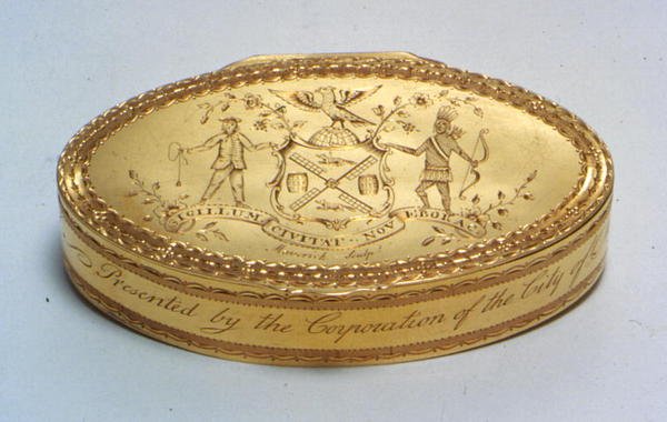 Prezentační krabice, z New Yorku, cca 1779 (zlato) od American School