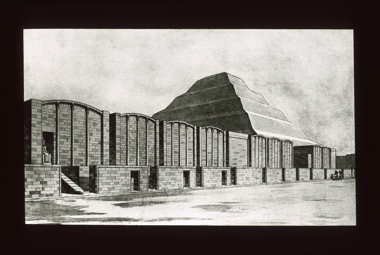 Stupňovitá pyramida a kaple, Sakkara, 3. dynastie od American School