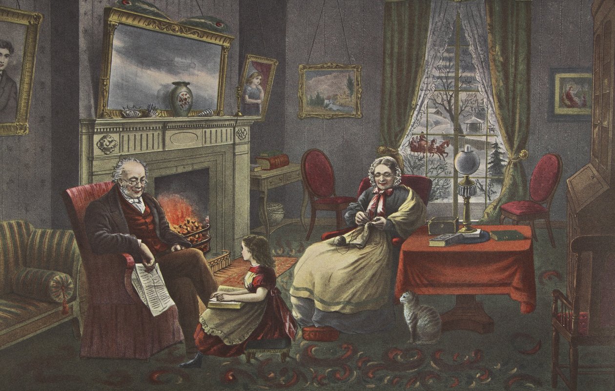 The Four Seasons of Life - Stáří, The Season of Rest , pub. 1868, Currier & Ives od American School