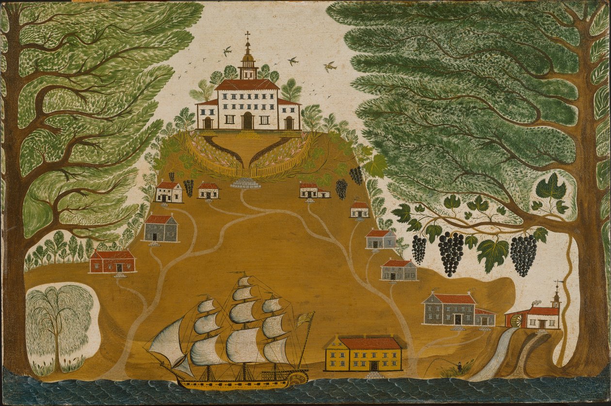 Plantáž, kolem roku 1825 od American School